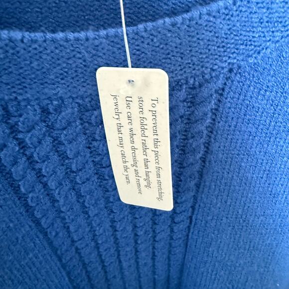 NWT SOFT SURROUNDINGS Women's XL Priscilla Knit Tunic Swing Sweater Royal Blue - Picture 7 of 15
